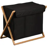 Kesper Wäschesammler,Bambus, FSC, schwarz 56.5x69x41cm