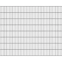 Alberts Doppelstab-Gittermatte, Typ 6/5/6, ohne Überstand, Breite 2000 mm x Höhe 1600 mm, Farbe: anthrazit