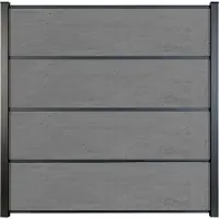 GROEN & JANSSEN Hauptelement GroJa Premo Stecksystem ohne Pfosten 180 x 180 cm Beton