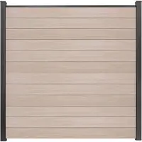 GROEN & JANSSEN Zaun Hauptelement GroJa BasicLine schmal Stecksystem ohne Pfosten 180 x 180 cm Sheffield Oak