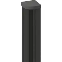 Groja KAHRS Solid Alu-Eckpfosten zum Einbetonieren, variabel, 7x7x240 cm, Anthrazit DB703