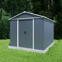 Yardmaster , Metall-Gerätehaus "Heidelberg 1013", anthrazit, 11,03 m², mit Bodenrahmen