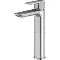 Lenz TIANA Waschtischarmatur Chrom Einhebelmischer mit 2-Stufen-Wassersparfunktion, Keramikkartusche 43620302