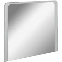 Fackelmann LED Spiegel MILANO 100 / Wandspiegel mit Design-LED- / Maße (B x H x T): ca. 100 x 80 x 3 cm / Lichtfarbe: Kaltweiß / Leistung: 15,5 Watt / Badspiegel mit austauschbaren LEDs