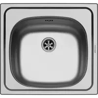 Pyramis 100139601, Aufsatzwanne, Quadratisch, Edelstahl, Edelstahl, 1 Becken, 465 mm