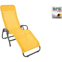 MFG -Gartenliege "Pool 3", Gestell: anthrazit, Bezug: gelb