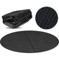 Miganeo Pool Solarfolie Ø 488 cm Deluxe rund | schwarz | 180 my | 12 mm Luftblasen