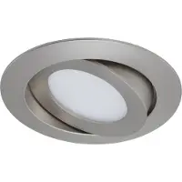Briloner LED Einbauleuchte, Ø 10,6 cm, 6 W, Matt-Nickel, Leuchten