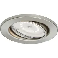 Briloner LED Einbaustrahler 3er Set Nickel Matt GU10 3x5W 400lm 3000K Dimmbar