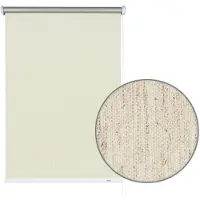 Gardinia Seitenzugrollo "Uni-Rollo - Thermo Energiesparend" Gr. 8, beige (struktur natur), B:162cm H:180cm, Polyester, Rollos, Seitenzugrollo, Abschlussprofil in weiß