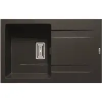 Pyramis Spüle KARTESIO 79x50 in CARBON / Pyragranite / Granitspüle / Steinspüle / Ausschnitt 770 x 480 mm