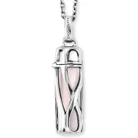 Engelsrufer Damen-Kette Kette Healing Stone 925er Silber Farbstein Engelsrufer Silber/rosa