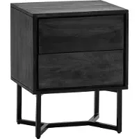 FineBuy Nachttisch Nachtkommode Boxspringbett Massivholz 57 cm Nachtkonsole