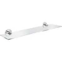 GROHE Essentials, Chrom, Transparent, Glas, Metall, Schrauben, 600 mm
