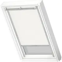 Velux Original Verdunkelungsrollo für dachfenster S08, SK38, Weiß, Grauer Führungsschiene