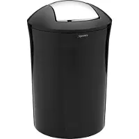 Spirella Schwingdeckeleimer Sydney 5 Liter schwarz
