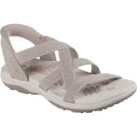 SKECHERS für Damen. 163460 Sandaletten Reggae Slim - Stretch Flex taupe (38), Wohnung, Keine, Lässig