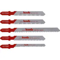 Kwb 5-teiliges HSS Metall-Stichsägeblätter Set für grobe, extra feine Schnitte i