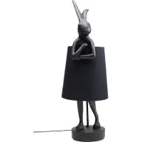 Kare Tischlampe Animal Rabbit, schwarz, für Wohn- / Esszimmer, Kunststoff, Design, Tischlampe
