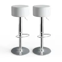 Vicco Barhocker 2er Set Weiß 33 x 92 cm 2 Teilig, Model 31999