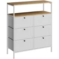 Vicco Kommode Belaro Weiß 80 x 95 cm 6 Schubladen, Model 51897