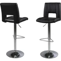 Ebuy24 2x PKline Barhocker Sylvia in schwarz Barstuhl Tresenhocker Bar Stuhl Hocker
