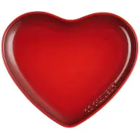 Le Creuset Teller Herzform Herzteller Steinzeug Kirschrot 23cm 80255230600099