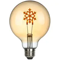 Sompex LED Leuchtmittel Schneeflocke E27 Globe - G95 in Transparent 1,5W 70lm