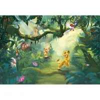Overig Fototapete "Lion King Jungle - Größe 368 x 254 cm" bedruckt glatt Kinderzimmer