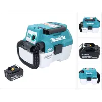 Makita DVC 750 LT1 Akku Staubsauger LXT 18 V 67 mbar 7,5 l Brushless + 1x Akku 5,0 Ah - ohne Ladegerät