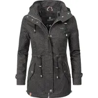 MARIKOO Outdoorjacke "Nyokoo" mit Kapuze modische Baumwoll Übergangsjacke mit großer Kapuze