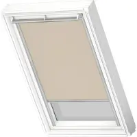 Velux Original Verdunkelungsrollo für dachfenster S06, Beige, Grauer Führungsschiene