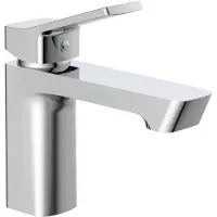 Schutte Waschtischarmatur STILO, Wasserhahn Bad mit Ablaufgarnitur, Chrom