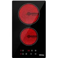 IsEasy T2v-01m 30 Cm Glaskeramikkochfeld 2 Brennern