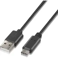 Aisens A107-0052, 2 m, USB A, USB C, USB 2.0, Schwarz