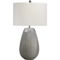 Elstead Lighting Elstead Harrow Tischleuchte E27 Silber Hepplewhite-hellgrau
