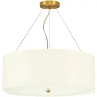 Elstead Lighting Elstead Pearce Hängeleuchte E27 5-fach 24cm Gealtertes Messing Elfenbein