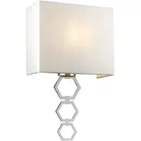 Elstead Lighting Ria Wandleuchte E27 Medium Poliertes Chrom Elfenbeinfarbe