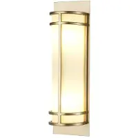 Elstead Lighting Wandleuchte, Stahl Glas, Naturmessing, H 43,2 cm