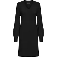 ONLY Kleid Damen Katia V-Ausschnitt Schwarz
