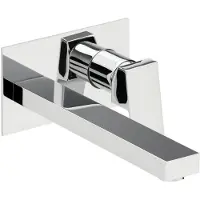 Herzbach NEO CASTELL Waschtisch-Wandbatterie Farbset 240mm 1 Blende Chrom