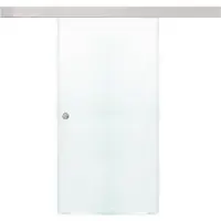 HOME DELUXE - Glasschiebetür SAPHIR - Milchglas 205 x 90 cm, inkl. Gleitschiene und Zubehör I Glastür Wohnungstür Innentür