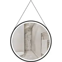HOME DELUXE - LED-Spiegel FIANA - 80 cm - Rund - 3 verschiedene Lichtfarben - Antibeschlagssystem - 38 Watt Gesamtleistung I Wandspiegel Badspiegel Badezimmerspiegel
