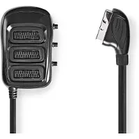 Nedis SCART-Schaltbox | SCART Stecker | 3x SCART Buchse | Vernickelt | Maximale Auflösung: 800x480 |
