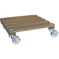 WAGNER System Multi Pflanzenroller anthrazit, Kiefernholz lasiert, ca. 40x40 cm