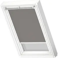 Velux Original Verdunkelungsrollo für dachfenster MK08, Grau, weißer Führungsschiene