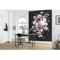 Komar Vliestapete "Digitaldruck Vlies - Bouquet Noir - Größe 200 x 250 cm" bedruckt glatt Wohnzimmer, Schlafzimmer