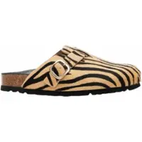 Scholl Clogs Fae Pony Leather Damen Zebra Beige Black-Schuhgröße 38
