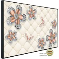 Papermoon Infrarotheizung »EcoHeat - Muster mit Blumen + Schmetterl.«, Matt-Effekt - bunt
