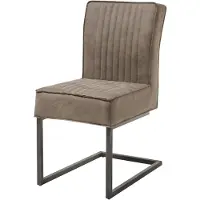 OTTO Freischwinger "Linda", grau (taupe, anthrazit, 2er set stühle, taupe), B:47cm H:92cm T:70cm, Polyester, Stühle, Freischwinger, Federkern im Sitz, 2er-Set Freischwinger Stühle